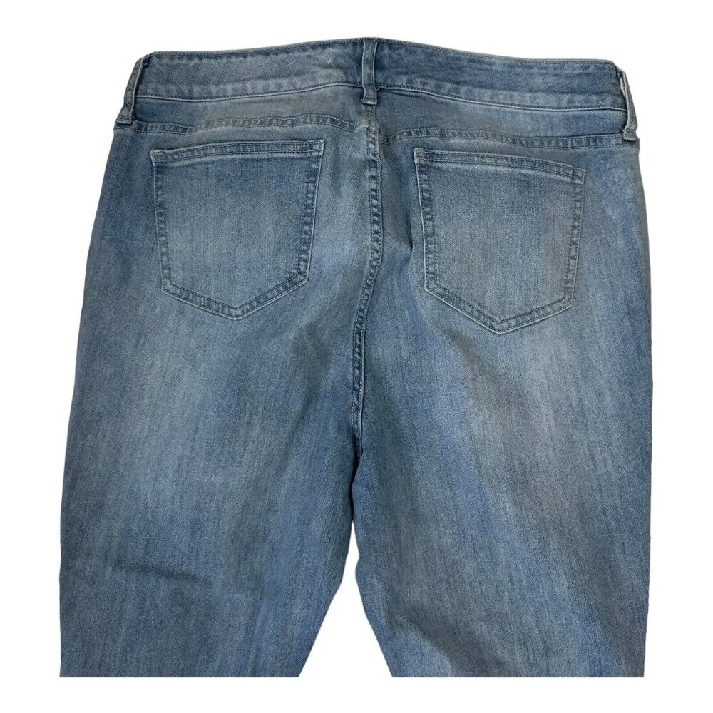 Torrid Denim Crop Skinny Jeans Womens 18 Blue Light Wash Patched Distressed - Picture 11 of 15